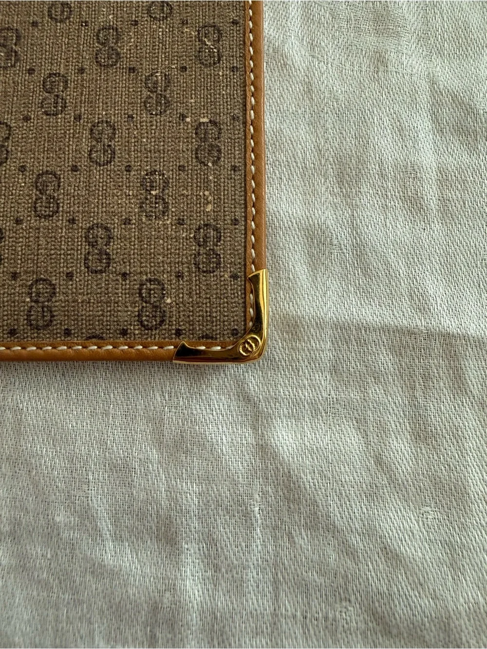 Gucci Brown Monogram Slim Long Wallet with Gold Corners - Picture 6 of 13
